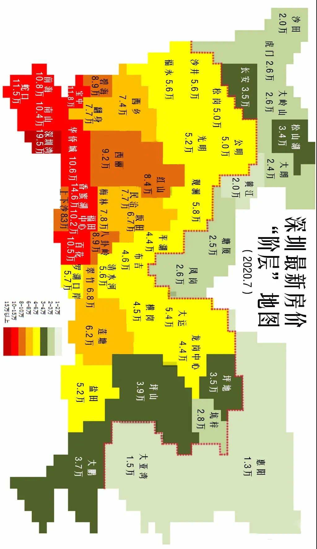 深圳最新房价"阶层"图曝光,你属于哪一层?