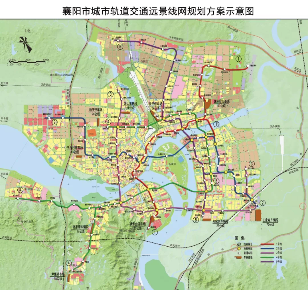 据了解,2019年9月公示的《襄阳市城市轨道交通线网规划》(调整)远景线