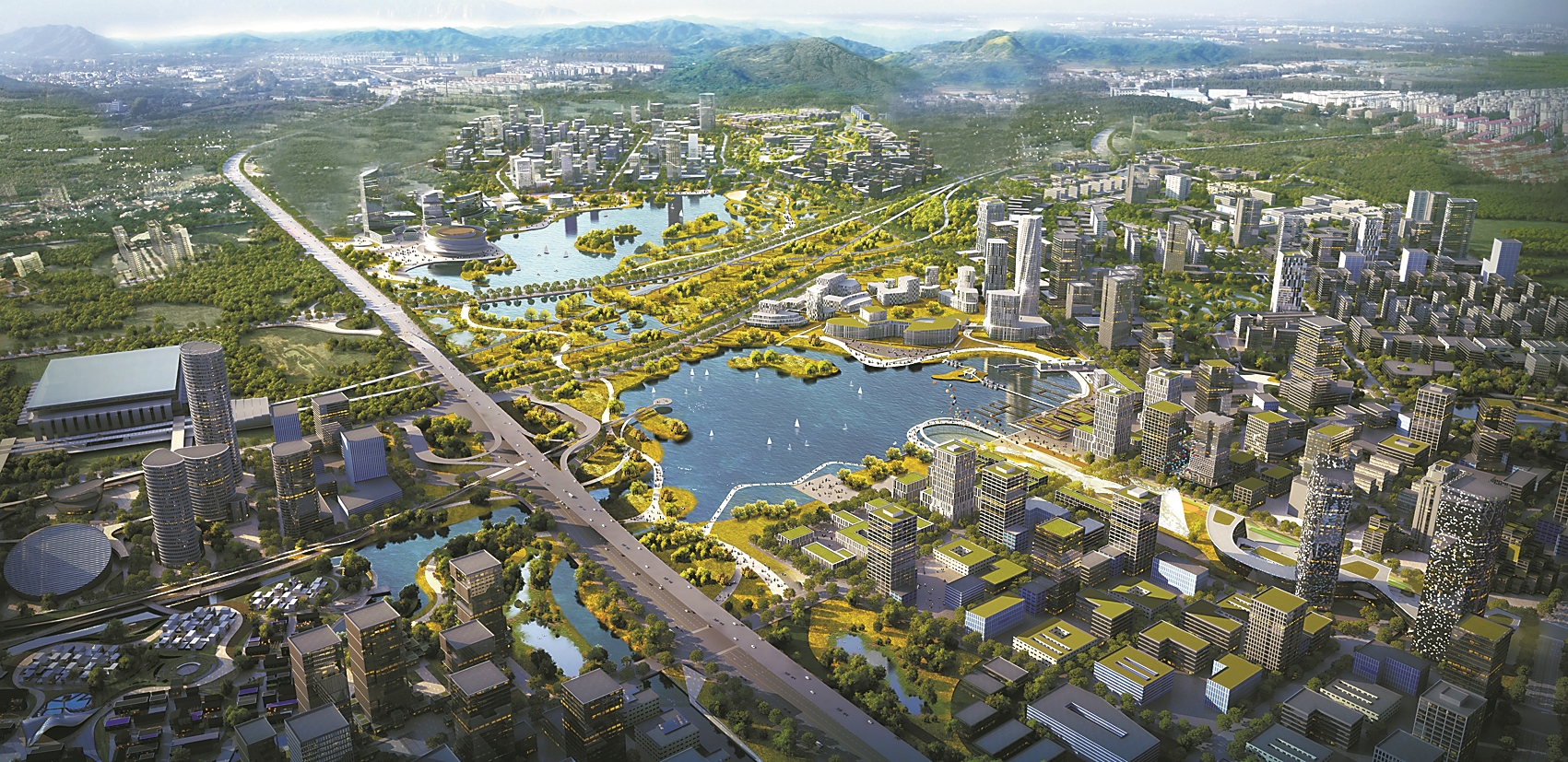 广州白云湖数字科技城 74个项目集中签约动工