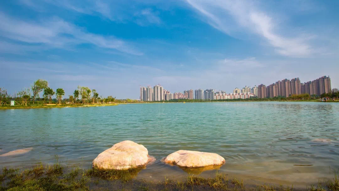 鹿鸣湖实景图