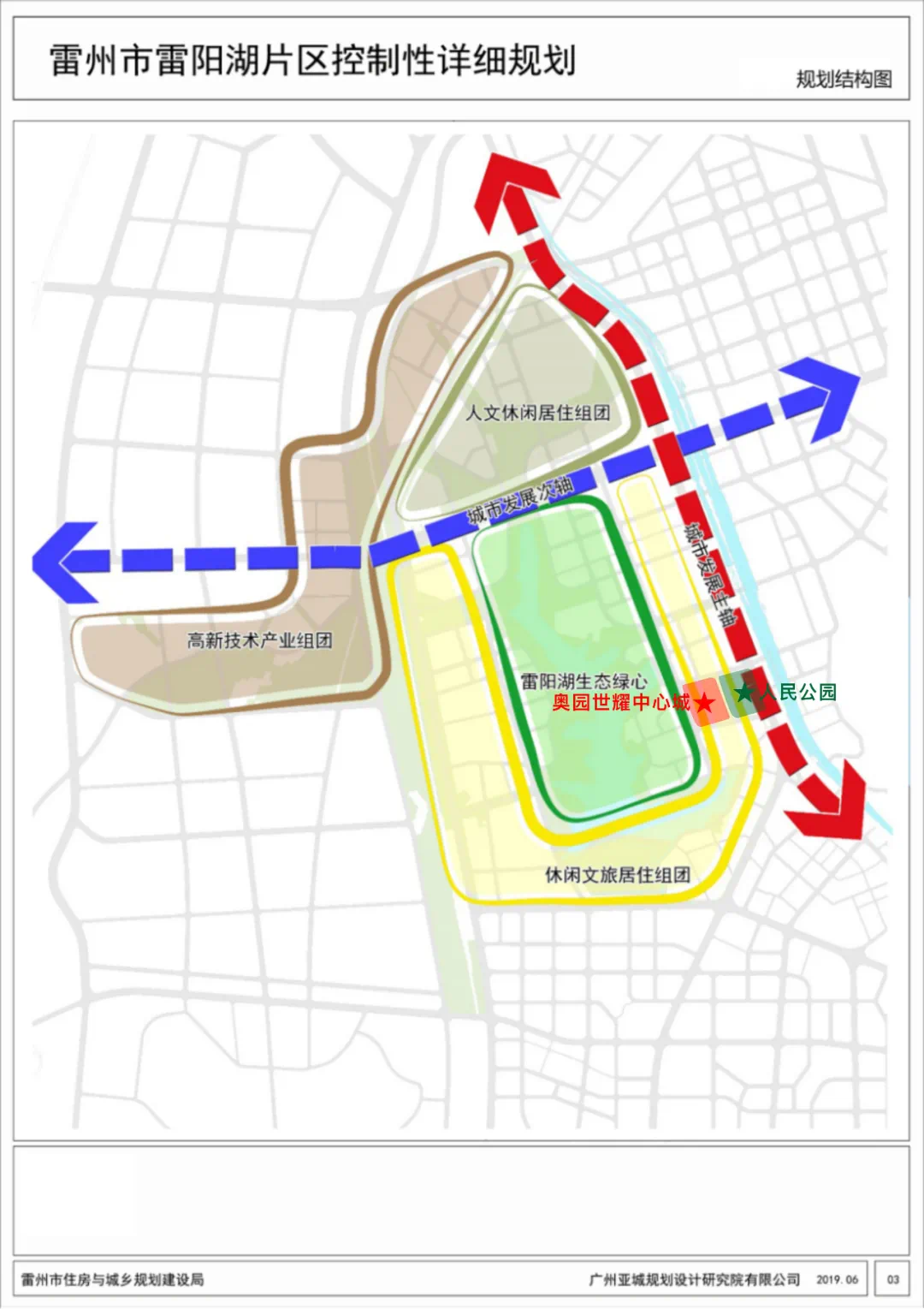 在雷州的城市发展规划中,明确了各大板块的城建项目,老城区已经开发