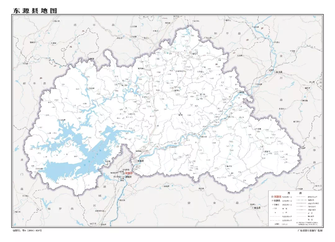 广东省发布新地图,河源首次实现各区县均有一幅标准地图
