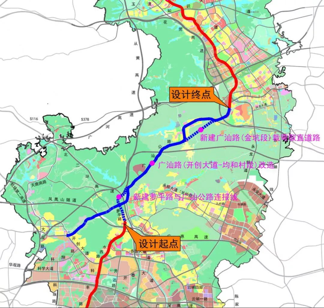 黄埔南北快速路创新大道全线启动广汕路段拉直更快捷