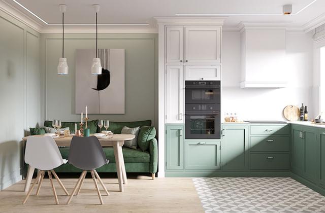 82㎡北欧清新的薄荷绿装修设计效果图 打造出知性优雅的北欧公寓